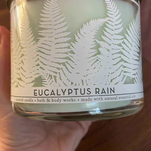 Bath & Body Works Eucalyptus Rain 3 Wick Candle - Brand New! - Picture 3 of 6